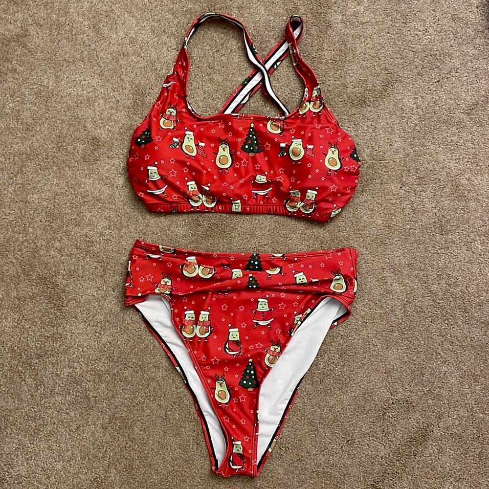 Avocado Christmas Bikini